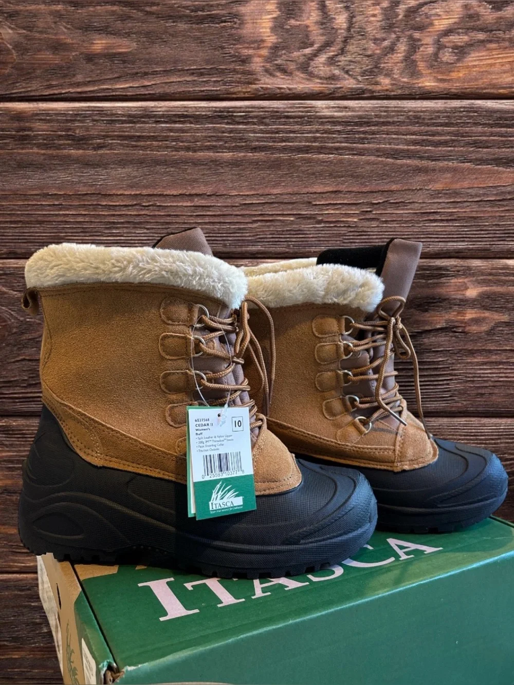 NWT Itasca Cedar II Women’s Size 10 Winter Duck Boots Buff Tan 3M Thinsulate